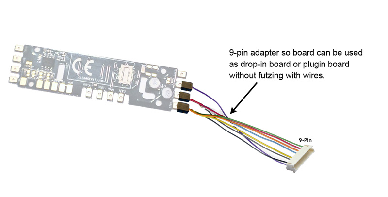 Drop in board to 9-pin adapter